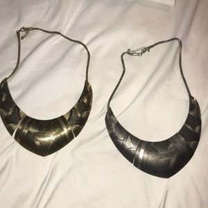 Gold and silver necklace